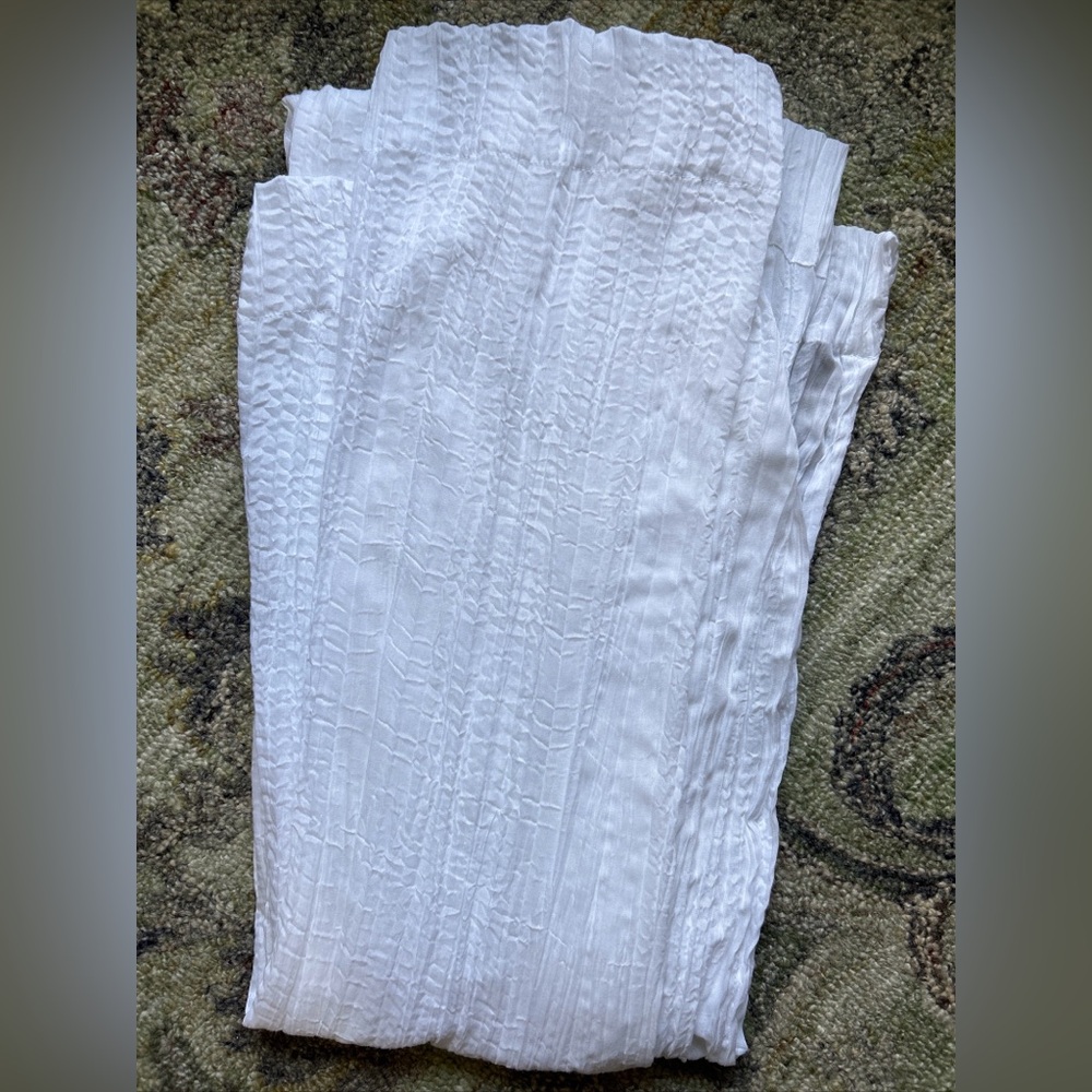 Opalhouse 52” X 84" Light Filtering Crushed Solid White Sheer Curtain Panel